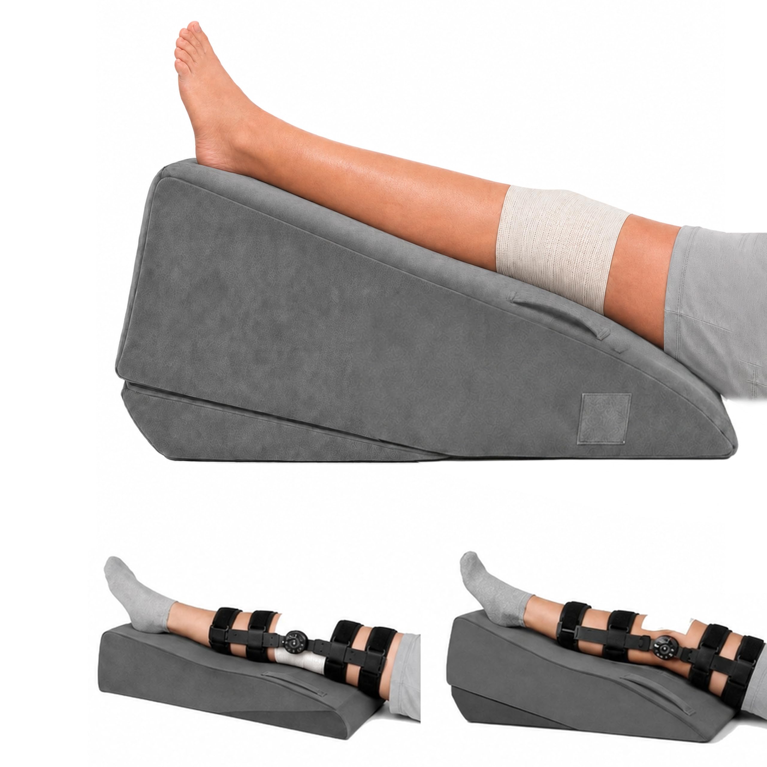 Single-leg elevation wedge, high setting.