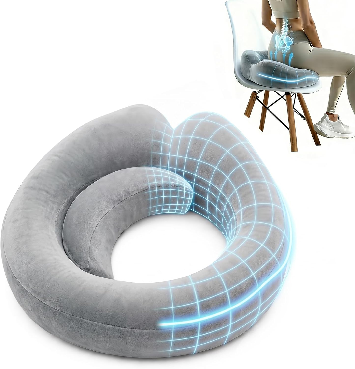 Round BBL sitting cushion with a center hole.